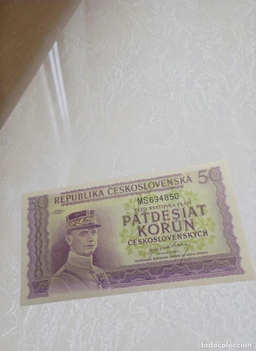 Billetes extranjeros: Czechoslovakia 50 Korun 1948 Banknote