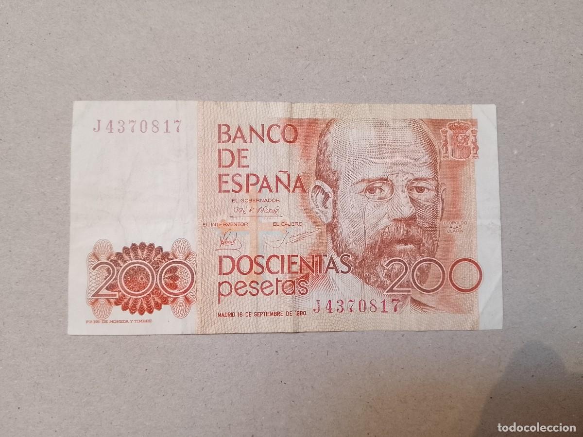 Billetes extranjeros: 200 pesetas, a&ntilde;o 1980