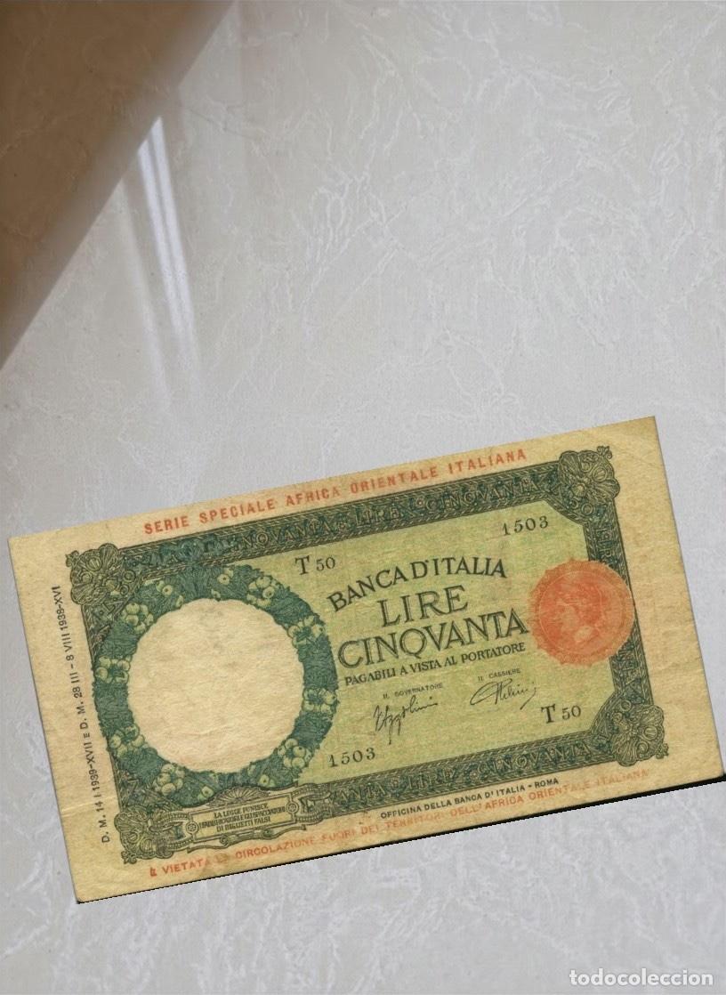 Billetes extranjeros: Italian East Africa 50 Lire 1938-1939 Banknote