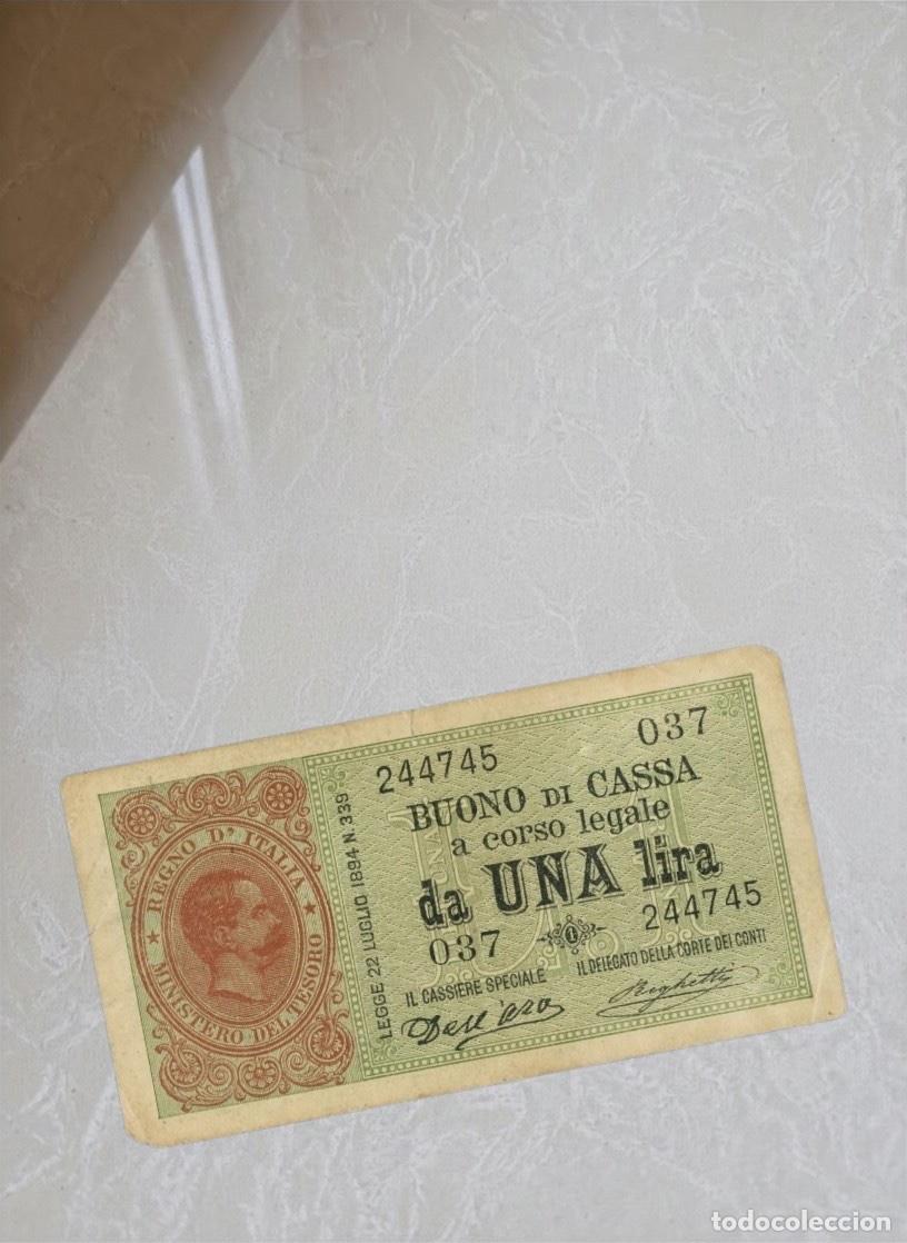 Billetes extranjeros: Italy 1 Lira 1894 Banknote