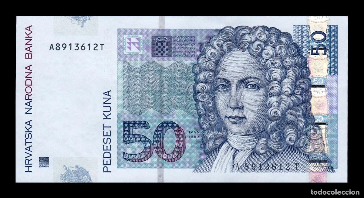 Billetes extranjeros: Croacia 50 Kuna Ivan Gundulić 2012 Pick 40b Sc Unc