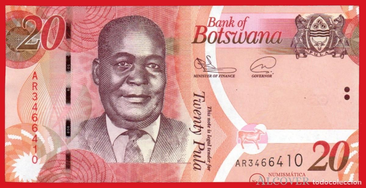 Billetes extranjeros: BOTSWANA BOTSUANA 20 Pula 2009-2022 Pick nuevo SC