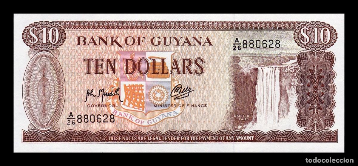 Billetes extranjeros: Guyana 10 D&oacute;lares 1992 Pick 23f Sc Unc
