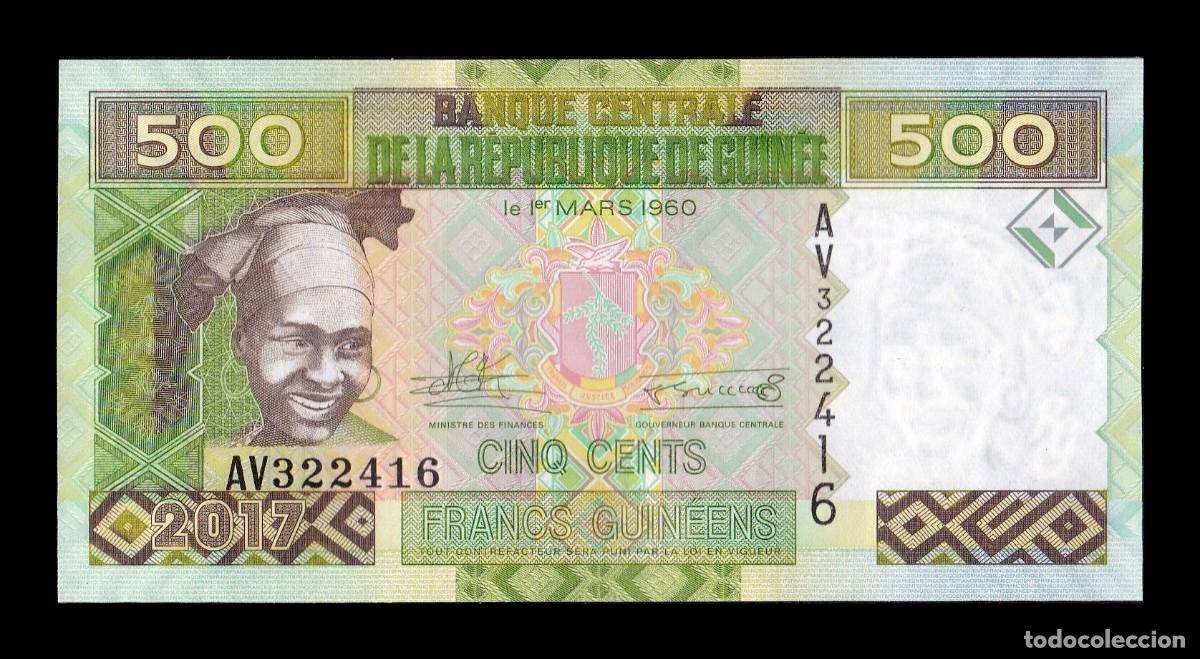 Billetes extranjeros: Guinea 500 Francos 2017 Pick 47b Sc Unc