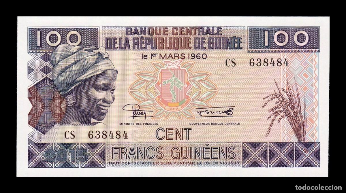 Billetes extranjeros: Guinea 100 Francos 2015 Pick A47 Sc Unc