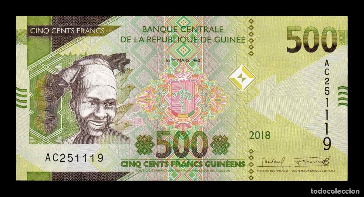 Billetes extranjeros: Guinea 500 Francos 2018 Pick 52 Sc Unc