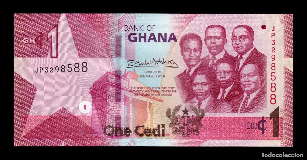 Billetes extranjeros: Ghana 1 Cedi 2019 Pick 45a Sc Unc