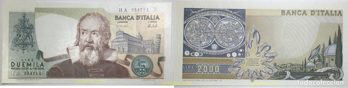 Billetes extranjeros: 120 ITALIA 1973 2000 LIRE GALILEO BAFFI STEVANI