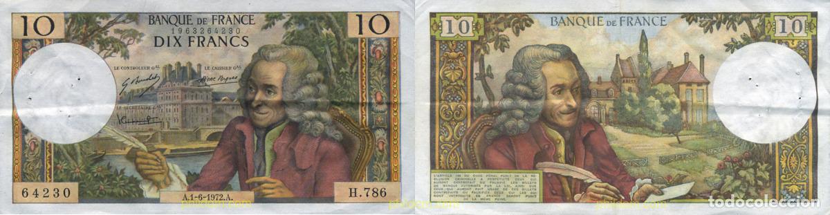 Banconote internazionali: 892 FRANCIA 1972 10 FRANCS 1972 FRANCE FRANCIA