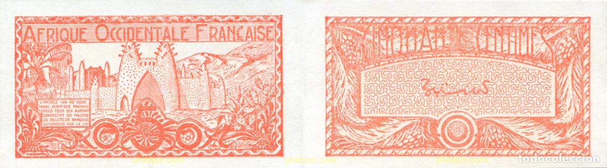International Banknotes: 1377 AFRICA OCCIDENTAL FRANCESA 1944 FRENCH WEST AFRICA 50 CENTIMES 1944