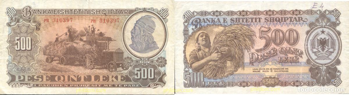 International Banknotes: 1397 ALBANIA 1944 ALBANIA SHQIPERISE 500 LEK 1944