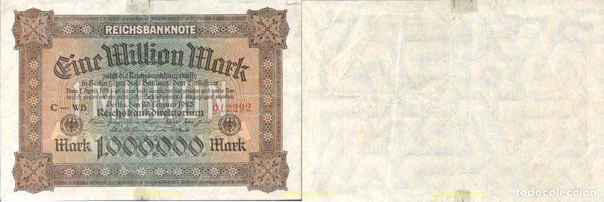 International Banknotes: 1454 ALEMANIA 1923 GERMANY 1000000 MARK 1923