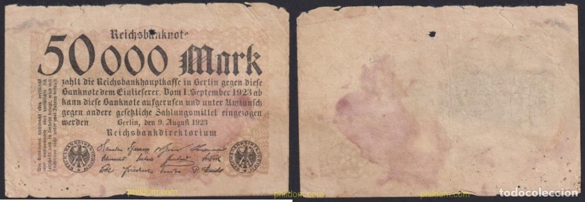 Billets internationaux: 1463 ALEMANIA 1923 GERMANY 50000 MARK 1923
