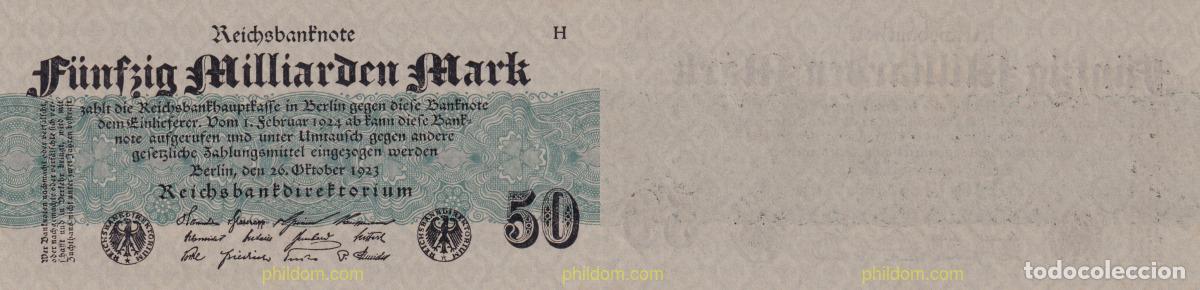 Billets internationaux: 1482 ALEMANIA 2019 GERMANY 50 MILLIARDEN MARK 1923 PICK 125B