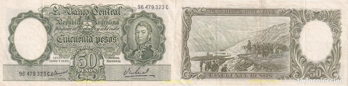 Banconote internazionali: 1581 ARGENTINA 1967 ARGENTINA 50 PESOS 1967 - 1968