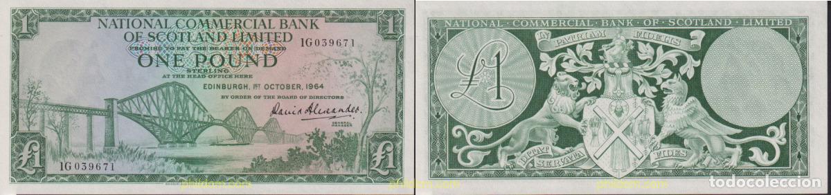 International Banknotes: 1678 GRAN BRETA&Ntilde;A. Escocia 1964 SCOTLAND 1 POUND 1964