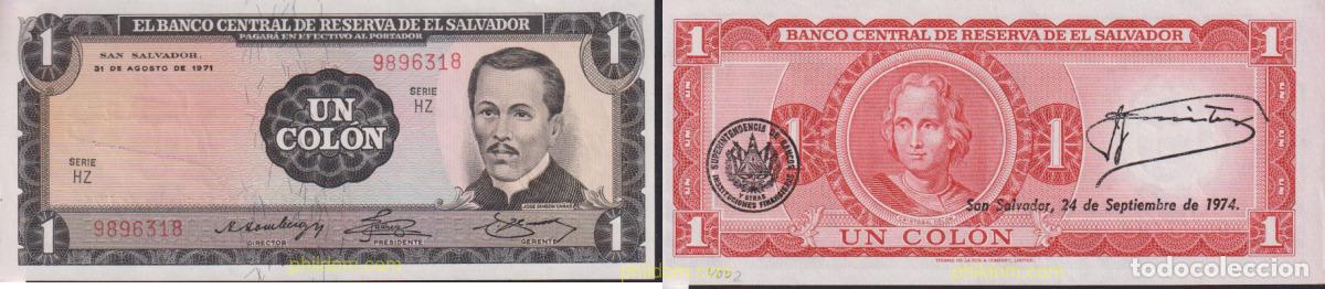 International Banknotes: 1745 EL SALVADOR 1971 EL SALVADOR 1 COLON 1971