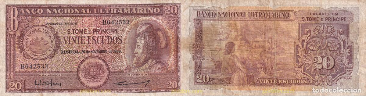 Internationale Banknoten: 2010 SANTO TOME Y PRINCIPE 1958 SANTO TOME 20 ESCUDOS 1958