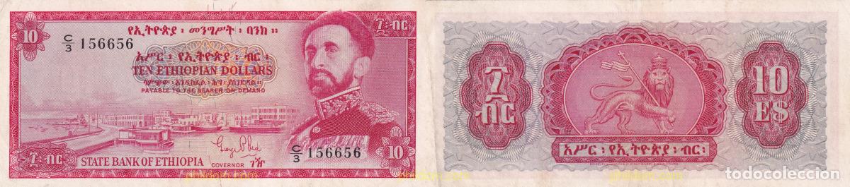Billetes extranjeros: 2089 ETIOPIA 1966 ETHIOPIA 10 DOLLAR 1961