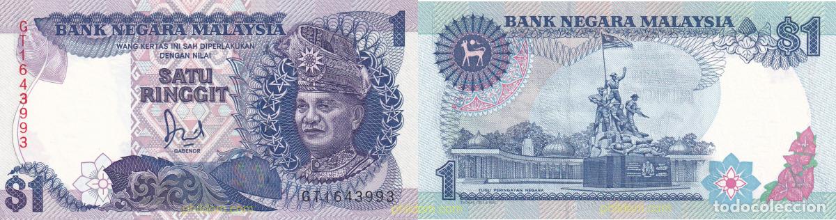 Billetes extranjeros: 2137 MALASIA 1989 1989 MALAYSIA 1 RINGGIT