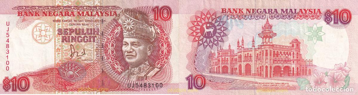 Billetes extranjeros: 2139 MALASIA 1989 MALAYSIA 10 SEPULUH RINGGIT 1989