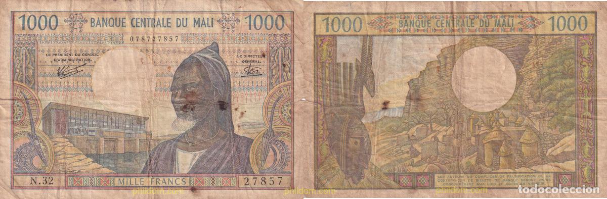 Billetes extranjeros: 2181 MALI 1970 MALI 1000 FRANCS 1970-1984