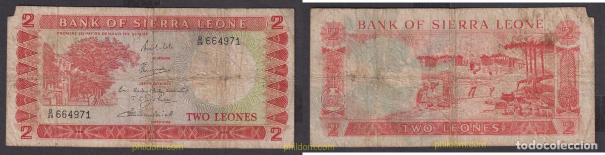 Billetes extranjeros: 2383 SIERRA LEONA 1967 2 LEONES SIERRA LEONE 1967