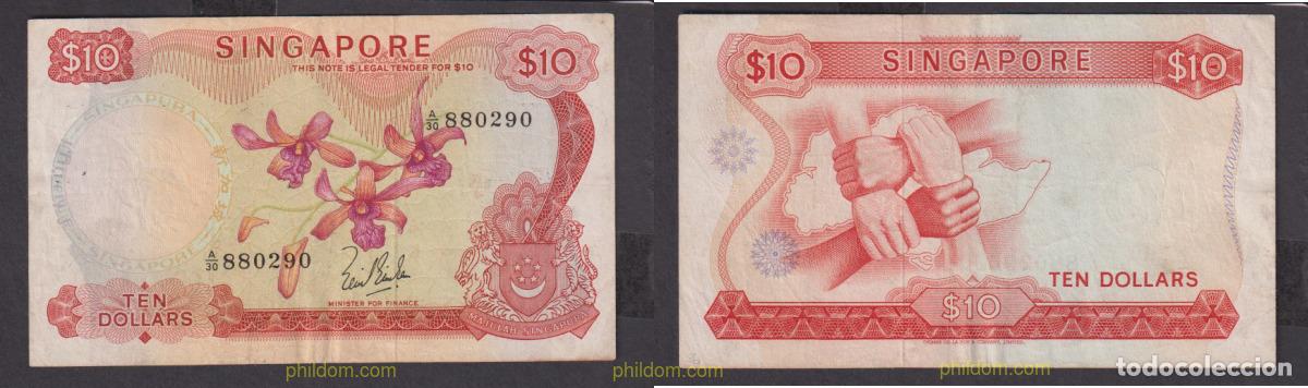 Billetes extranjeros: 2401 SINGAPUR 1967 10 DOLLARS SINGAPORE 1967