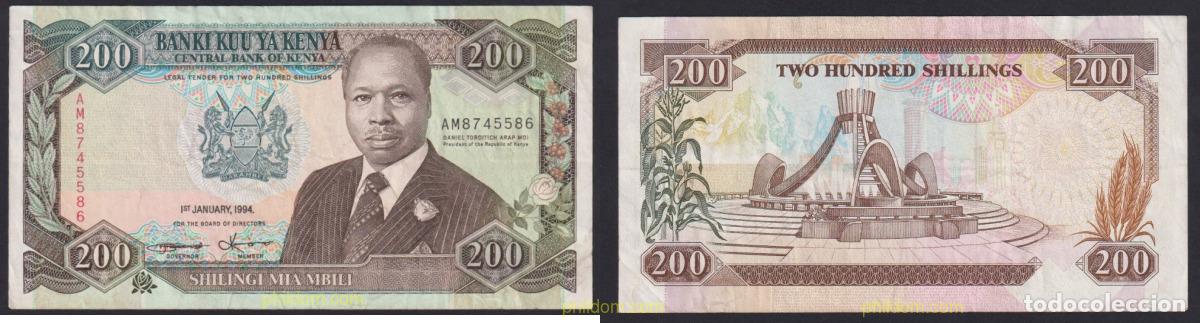 Billetes extranjeros: 2486 KENIA 1994 KENYA 200 SHILLINGS 1994