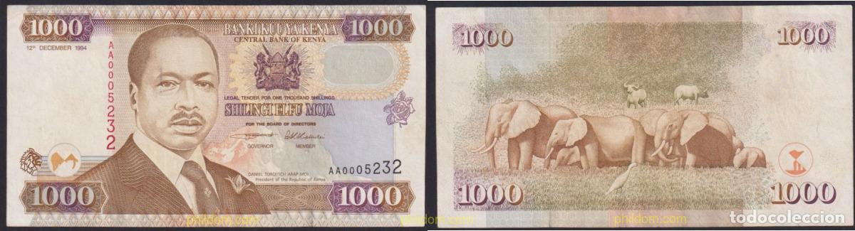Billetes extranjeros: 2493 KENIA 1994 KENYA 1000 SHILLINGS 1994