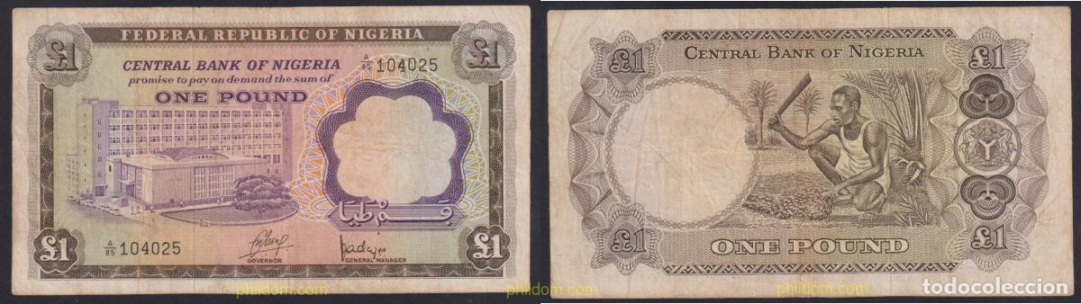 Banconote internazionali: 2755 NIGERIA 1968 NIGERIA 1 POUND 1968