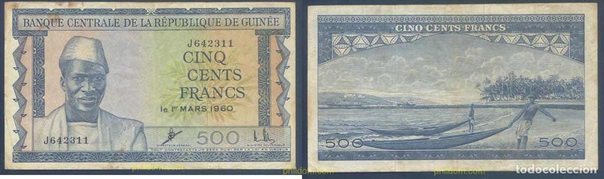 International Banknotes: 3097 GUINEA 1960 GUINEE 500 FRANCS 1960