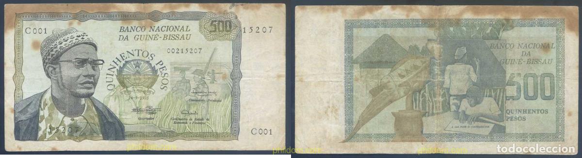 Billets internationaux: 3173 GUINEA BISSAU 1975 GUINEA BISSAU 500 PESOS 1975
