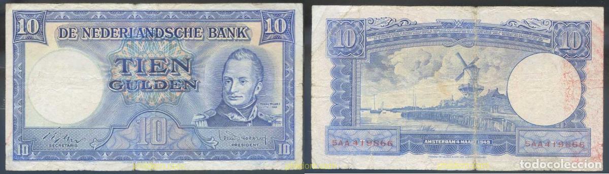 Billetes extranjeros: 3532 HOLANDA 1949 NETHERLANDS 10 GULDEN 1949