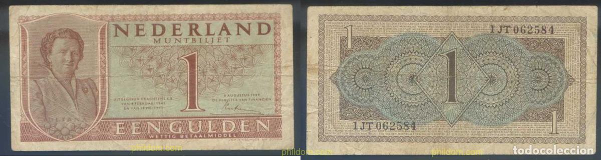 Billetes extranjeros: 3529 HOLANDA 1945 NETHERLANDS 1 GULDEN 1945