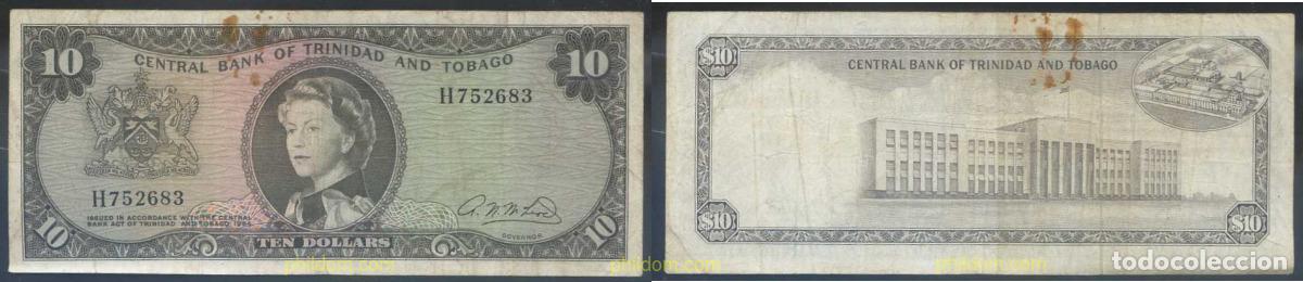 Billetes extranjeros: 3577 TRINIDAD Y TOBAGO 1964 TRINIDAD AND TOBAGO 10 DOLLARS 1964 SIGNATURE 2