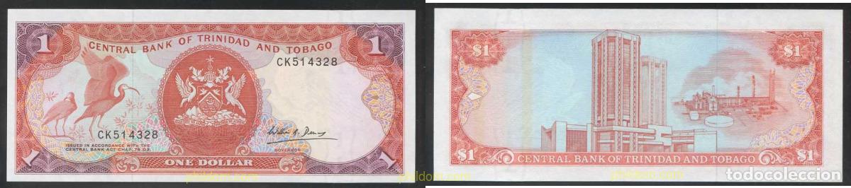Billetes extranjeros: 3581 TRINIDAD Y TOBAGO 1985 TRINIDAD AND TOBAGO 1 DOLLAR 1985 SIGNATURE 5