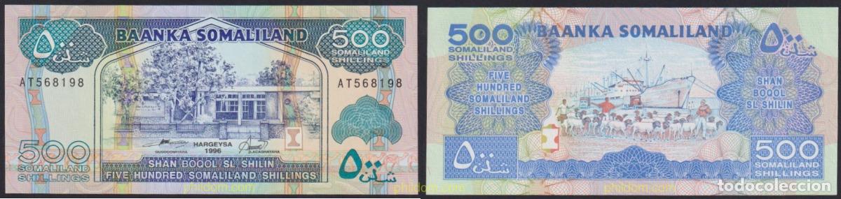 Notas Internacionais: 3748 SOMALILANDIA 1996 SOMALILAND 500 SHILLINGS 1996