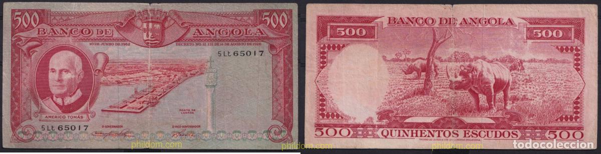 Billetes extranjeros: 3818 ANGOLA 1962 ANGOLA 500 ESCUDO 1962