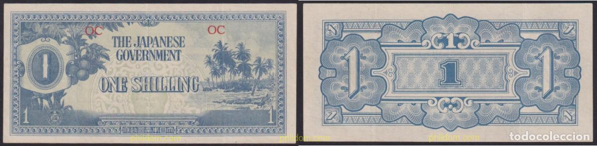 Billetes extranjeros: 3873 JAPON 1942 THE JAPANESE GOVERNMENT ONE 1 SHILLING 1942