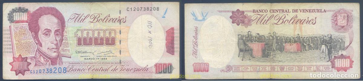 Billetes extranjeros: 3964 VENEZUELA 1994 VENEZUELA 1000 BOLIVARES 1994