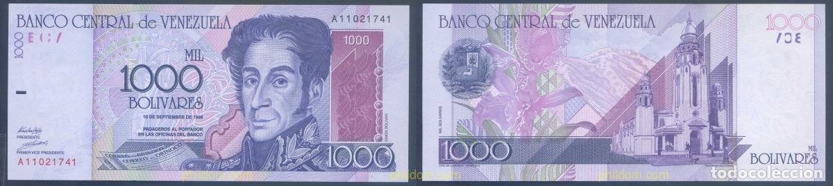 Billetes extranjeros: 3967 VENEZUELA 1998 VENEZUELA 1000 BOLIVARES 1998