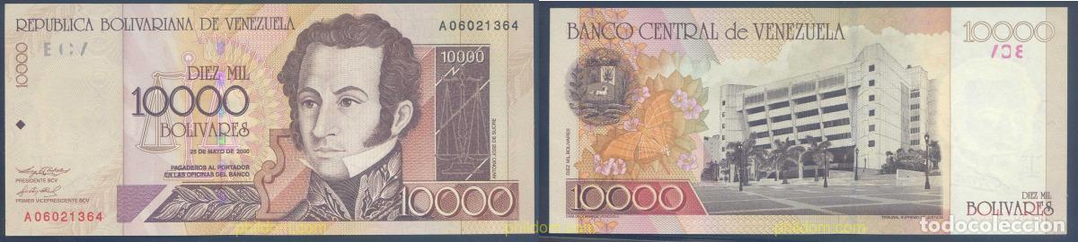 Billetes extranjeros: 3970 VENEZUELA 2000 VENEZUELA 10000 BOLIVARES 2000