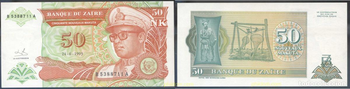 Billets internationaux: 4282 ZAIRE 1993 ZAIRE 50 NOUVEAUX ZAIRES 1993