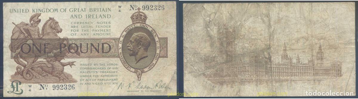 Banconote internazionali: 4652 GRAN BRETA&Ntilde;A 1922 UNITED KINGDOM 1 POUND 1922