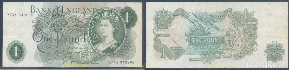 Banconote internazionali: 4660 GRAN BRETA&Ntilde;A 1960 BRITISH 1 POUND ENGLAND 1960 - J. B. PAGE (JBP)