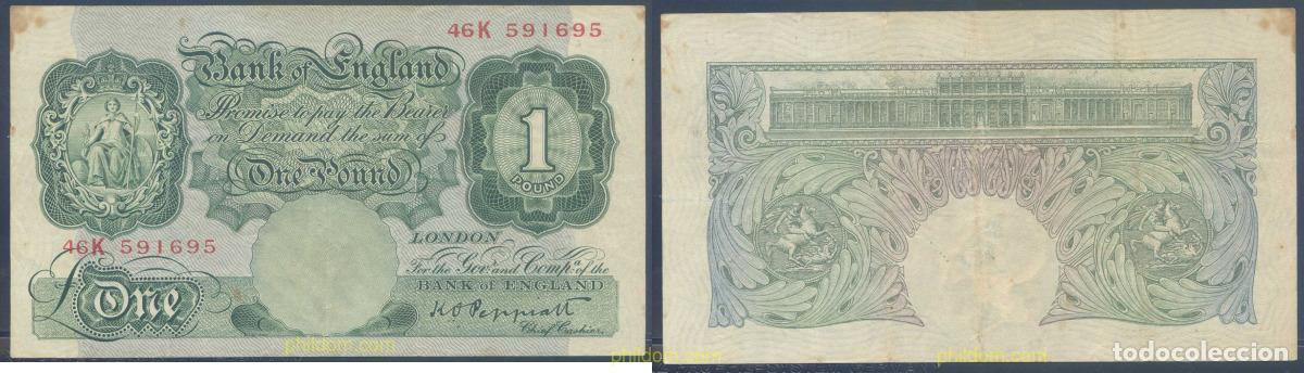 Banconote internazionali: 4657 GRAN BRETA&Ntilde;A 1928 UNITED KINGDOM 1 POUND 1928