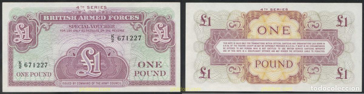 Billetes extranjeros: 4702 GRAN BRETA&Ntilde;A 1962 BRITISH ARMED FORCES 1 POUND 1962