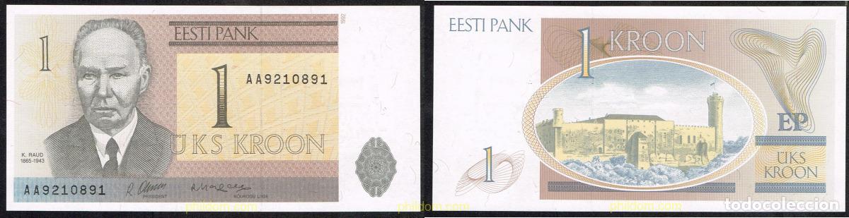 Banconote internazionali: 4794 ESTONIA 1992 ESTLAND 1 KROON 1992