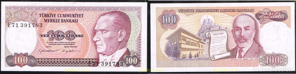 International Banknotes: 5092 TURQUIA 1983 TURKEY 100 LIRA 1970 1983